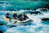 Rafting on the Soča river