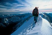 Winter ascent on Mount Jalovec