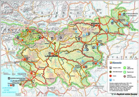 Click to open a larger map of Slovenia