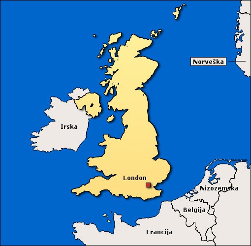 slijepa karta uk Države Zapadne Europe Ujedinjeno Kraljevstvo slijepa karta uk