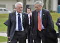 Governor of the Bank of Slovenia Marko Kranjec and Governor of Bank of France Christian Noyer