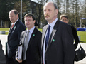 German Finance Minister Peer Steinbrück , Irish Finance Minister James O'Brien and Secretary-General and Treasurer at the Dutch Ministry of Finance Ronald Gerritse