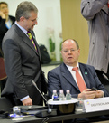 Austrian Vice-Chancellor and Federal Minister of Finance Wilhelm Molterer and German Minister of Finance  Peer Steinbrück