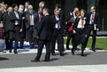 Avant la photo de groupe des ministres de l'Eurogroupe