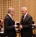 Governor of the Bank of Slovenia Marko Kranjec (R)