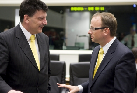 State Secretary at the slovenian Ministry of Transport Peter Verlič and the Minister Radovan Žerjav