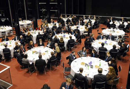 Dinner in the new section of the National Gallery