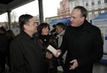 Mayor of Ljubljana Zoran Jankovič and slovenian Minister Janez Podobnik with spouse at the "Environmental Technologies (2nd generation biofuels)" exhibition in Ljubljana