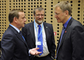 European commissioner Janez Potočnik (R) speaks to the delegates