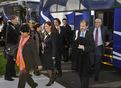 Arrivals of ministers at Brdo Congress Centre (left: United Kingdom Parliamentary Under-Secretary of State for Business and Competitiveness Shriti Vadera)