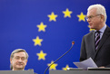 Predsednik Danilo Türk in predsednik Evropskega parlamenta Hans-Gert Pöttering na plenarnem zasedanju