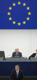 Predsednik Türk na plenarnem zasedanju EP
