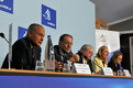 Novinarska konferenca po Pridružitvenem svetu EU – Egipt (od leve: Ahmed Aboul Gheit, Javier Solana, Matjaž Šinkovec, Benita Ferrero-Waldner in Maja Kocijančič)