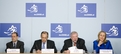 Press conference (from left: Javier Solana, Sergej Lavrov, Dimitrij Rupel, Benita Ferrero-Waldner)