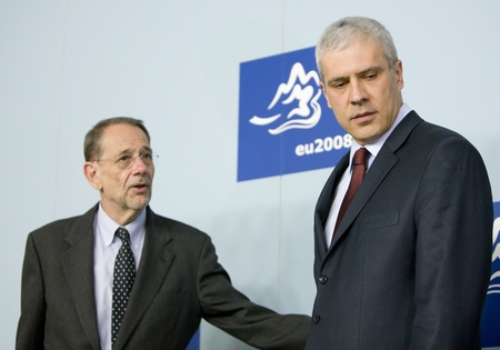 Javier Solana, Visoki predstavnik za skupno zunanjo in varnostno politiko, in predsednik Republike Srbije Boris Tadić