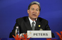 Minister of Foreign Affairs of New Zealand Winston Peters at the press conference