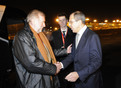 Meeting between the Slovenian Minister of Foreign Affairs, Dimitrij Rupel, and the Foreign Minister of the Russian Federation, Sergei Lavrov at Jože Pučnik Airport Ljubljana (12 February 2008)