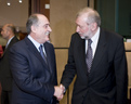 Foreign Affairs Ministers of Montenegro and Slovenia, Milan Rocen and Dimitrij Rupel, prior to the EU Troika – Montenegro Meeting