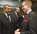 Slovenian minister of the interior Dragutin Mate and Swedish minister for migration and asylum policy Toblias Billstrom