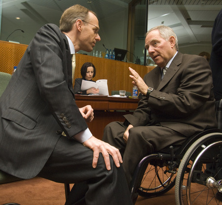 Luksemburški minister za pravosodje Luc Frieden in nemški zvezni minister za notranje zadeve Wolfgang Schäuble