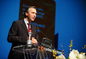 Commissaire pour education, formation, culture et multiliguisme Ján Figel durant son discours d'ouverture à l'occasion de l'inauguration de l'Année européenne du dialogue interculturel à Cankarjev dom