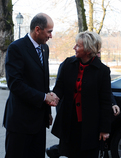 Arrival of the Vice President of the European Commission, Margot Wallström, at the Brdo Castle, welcomed by the Prime Minister of the Republic of Slovenia, Janez Janša