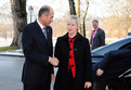 Arrival of the Vice President of the European Commission, Margot Wallström, at the Brdo Castle, welcomed by the Prime Minister of the Republic of Slovenia, Janez Janša
