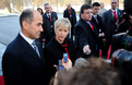 Arrival of the Vice President of the European Commission, Margot Wallström, at the Brdo Castle, welcomed by the Prime Minister of the Republic of Slovenia, Janez Janša