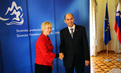 Pogovor med predsednikom Vlade Republike Slovenije Janezom Janšo in podpredsednico Evropske komisije Margot Wallström