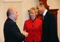 Joaquín Almunia, Margot Wallström and Janez Janša