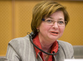 Slovenian Minister of Labour, Family and Social Affairs Marjeta Cotman before EMPL committee