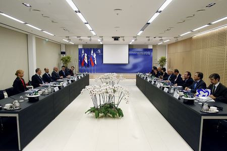 Rencontre du Premier Ministre de la République de Slovénie Janez Janša avec les membres du Groupe PPE-DE