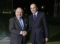 Predsednik skupine EPP-ED Evropskega parlamenta Joseph Daul in predsednik Vlade RS Janez Janša