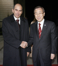 Prime Minister Janez Janša and Secretary-General of the United Nations Ban Ki-moon