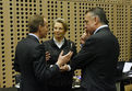 Avant la séance plénière des ministres des Affaires intérieures (Centre de congrès de Brdo)