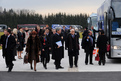 Arrivée des ministres de la Justice devant le Centre de congrès de Brdo