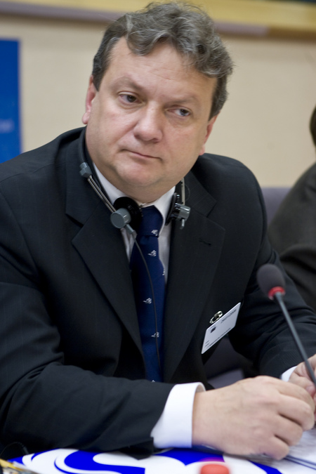 Minister Iztok Jarc med zasedanjem Odbora za okolje, javno zdravje in varnost hrane Evropskega parlamenta.
