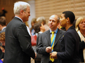 German Parliamentary State Secretary Hermann Kues and Norwegian Minister of Children and Equality Manuela Ramin Osmundsen