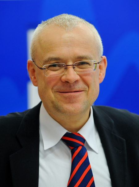 Commissaire européen à l'emploi, aux affaires sociales et à l'égalité des chances Vladimir Špidla lors de la conférence de presse