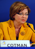 Ministre slovène du Travail, de la Famille et des Affaires sociales Marjeta Cotman