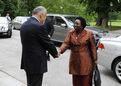 Prihod južnoafriške ministrice za zunanje zadeve Nkosazana Clarice Dlamini Zuma