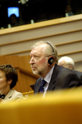 Slovenian minister of foreign affairs Dimitrij Rupel in the European Parliament