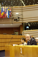 Slovenian minister of foreign affairs Dimitrij Rupel in the European Parliament