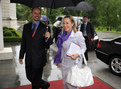 Arrival of European Commissioner for External Relations Benita Ferrero-Waldner