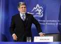 Arrival of Celso Amorim to the press conference