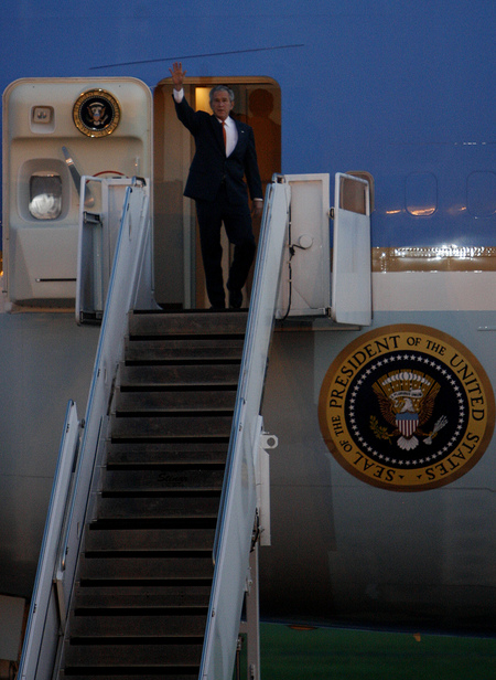 Arrivée du Président des Etats-Unis George W. Bush