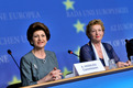 Commissaire européenne chargée de la Santé Androulla Vassiliou et la ministre slovène de la Santé Zofija Mazej Kukovič