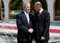 Ameriški predsednik George W. Bush in slovenski predsednik vlade Janez Janša