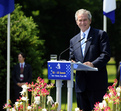 Président américain George W. Bush lors la conférence de presse de la présidence