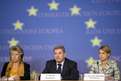Evropska komisarka za informacijsko družbo in medije Viviane Reding, minister za gospodarstvo Andrej Vizjak in ministrica za visoko šolstvo, znanost in tehnologijo Mojca Kucler Dolinar